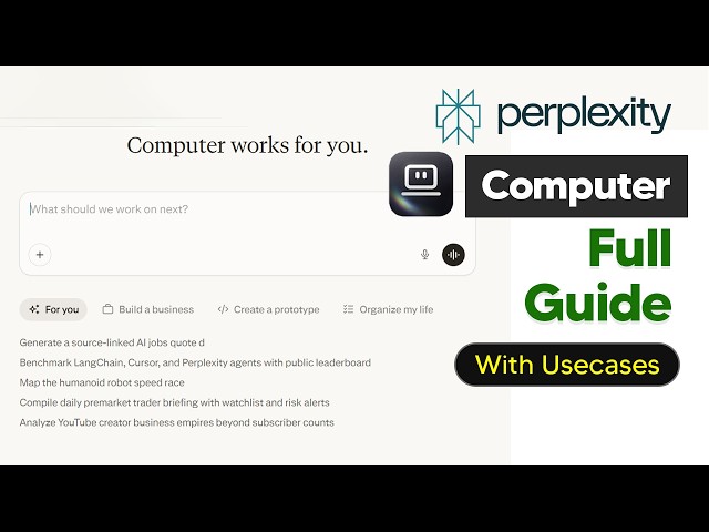 Perplexity AI Computer Tutorial With New Usecases (How To Use Perplexity AI Computer )