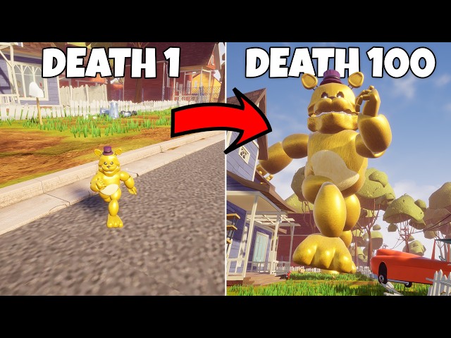 Everytime I get Caught Fredbear gets bigger - Hello Neighbor