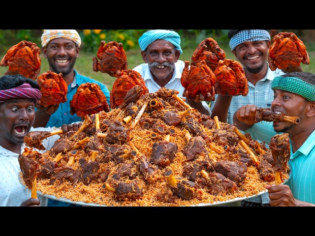MUTTON BIRYANI | NALLI Biryani Recipe Cooking in Village | Mutton Bone Marrow Biryani | Mutton Shank