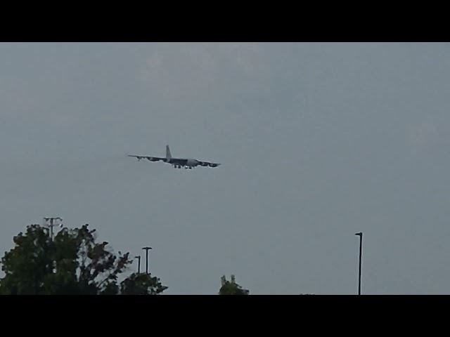 Watching a Barksdale AFB La. B-52H Model do touch and go's.