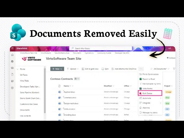How to delete a file in SharePoint (File Removed)