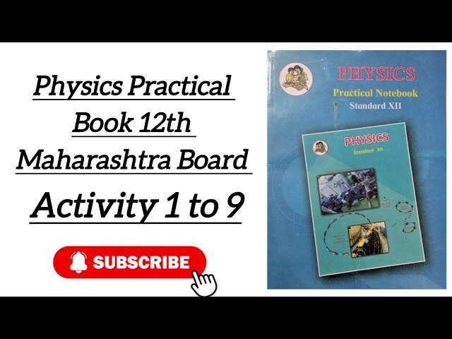 Class 12 Physics Practical Notebook Answer | Maharashtra Board 