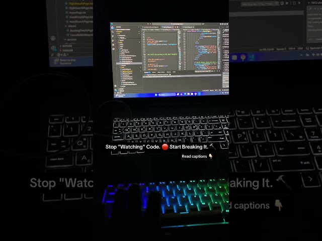 Stop "Watching" Code. 🛑Start Breaking It. 🔨 #developer #backend