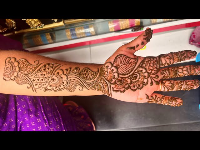 Very simple unique style mehndi design for back hand|new easy mehndi design 2025 | mehandi designs|