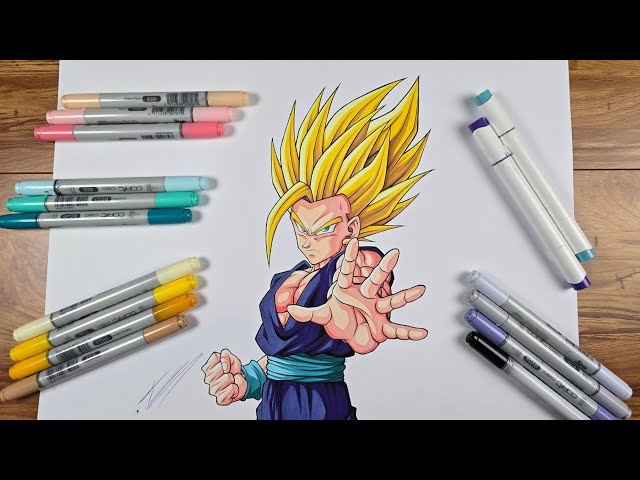 How to Draw Teen Gohan SSj2 | Easy Drawing Tutorial  