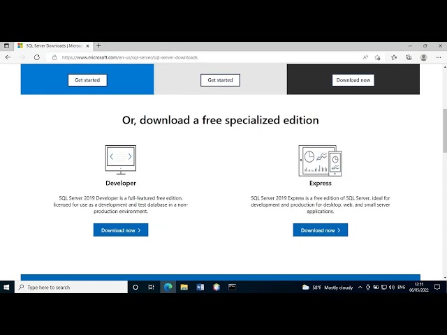 SQL Server 2016, 2017 and  2019 Express edition full download  (offline installer)