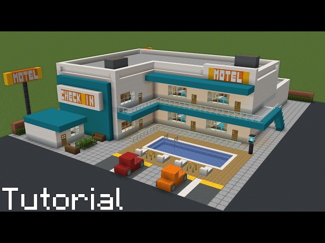 How to Build a Realistic Modern Motel in Minecraft | Step-By-StepTutorial