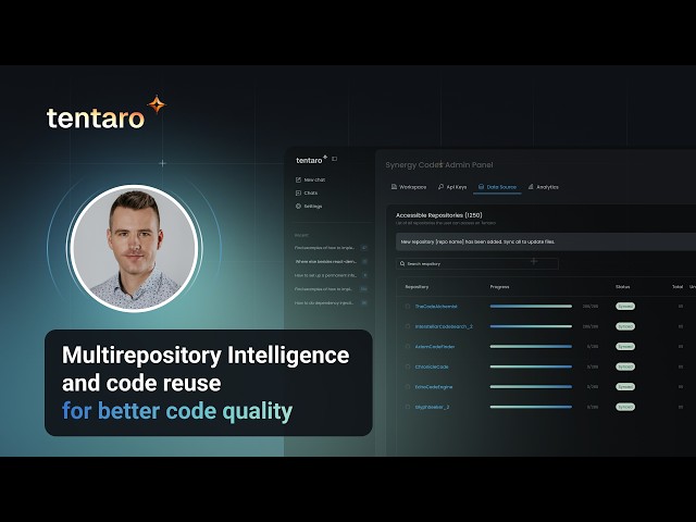 Multirepository Intelligence and code reuse for better code quality with Tentaro