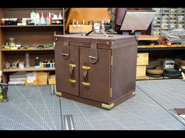 How to make a  Vintage cowhide suitcase#suitcase #luggagecase #Travel suitcase#box #suitcasepattern