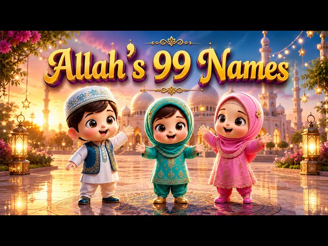 99 Names of Allah☪️🕋 30 Min+ | Alhamdulillah Allahu Akbar Subhan Allah | Islamic Song