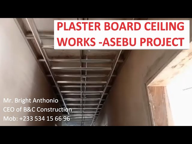 Building in Ghana Plaster Board Ceiling installation | Ep-17 | Project Jireh #brightandclara