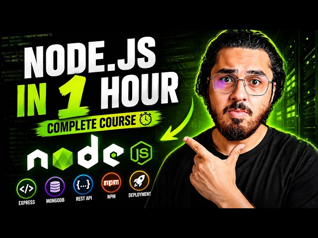 🚀 Learn Node.js in 1 Hour ⚡ Complete Beginner to Advanced Course
