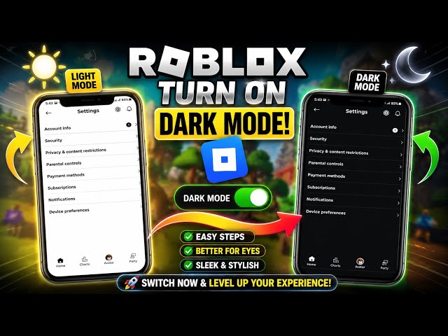 How to Turn On Dark Mode in Roblox (2026) | Enable Roblox Dark Theme on Mobile