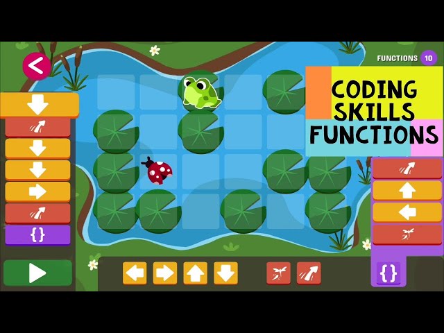 Coding Skills Level 4 Functions  - Block Coding App - Learn Coding with Games