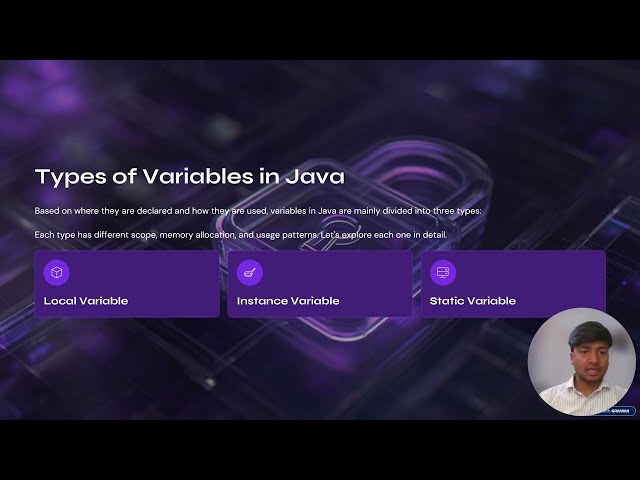 Variables and Types in Java | Complete Beginner Tutorial | MCA Seminar Presentation