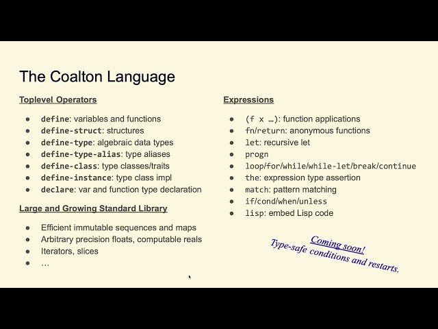 Toward safe, flexible, and efficient software in Common Lisp - European Lisp Symposium 2025