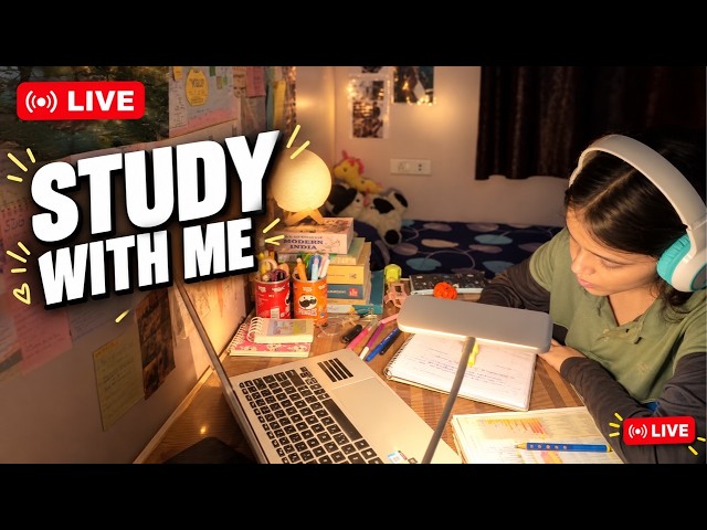 LIVE 🛑 6 HOURS 📚 Study With Me | Rain ASMR ⛈️ | Cozy Afternoon 🤍