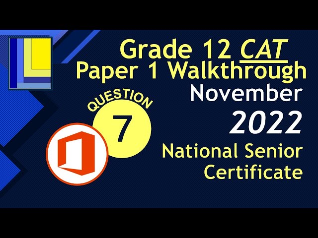 Computer Applications Technology Grade 12 Paper 1 November 2022 Q7 - Integration