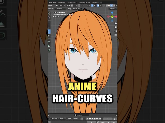 Blender: Easy Anime Hair-Curves -
