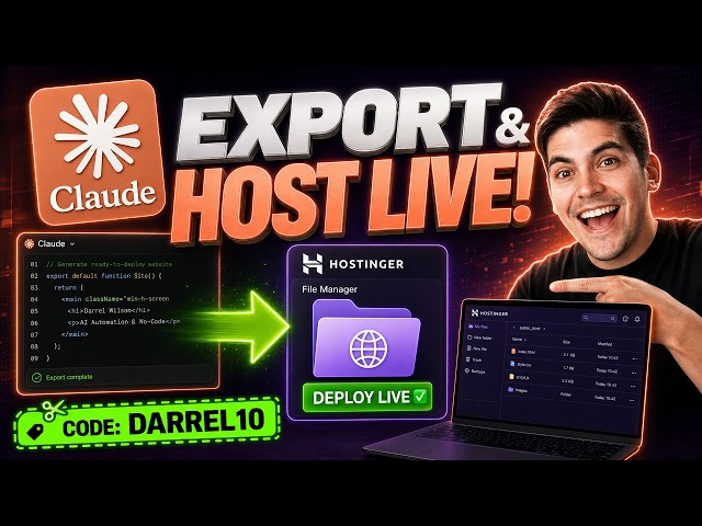 🚀 Claude AI Tutorial: Export Standalone HTML & Host Live on Hostinger!