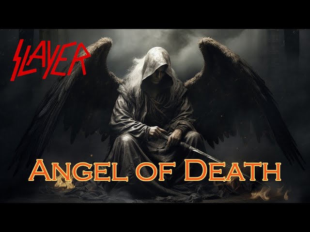 Angel of Death by Slayer - lyrics as images generated by an AI