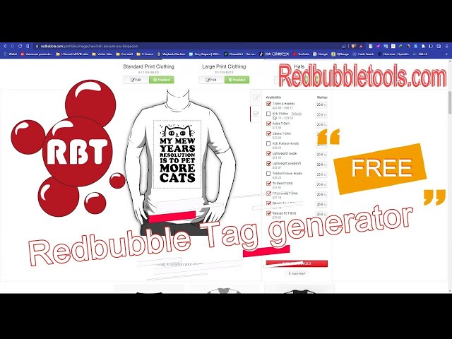 Redbubble Tag generator