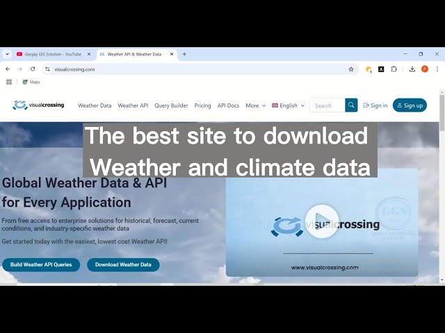 The best site to download Weather and climate data | How to sign up on Visual Crossing