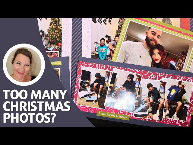Interactive Christmas Scrapbook Layout | Flip Flaps, Hidden Photos & More