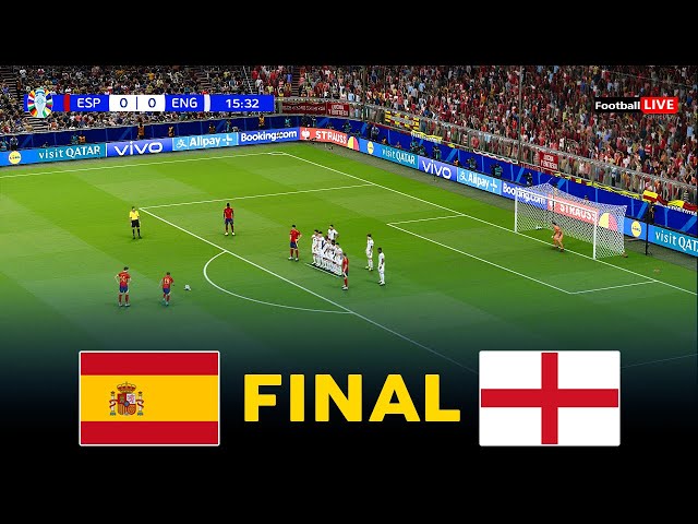 ESPAÑA vs INGLATERRA I FINAL UEFA EURO 2024 - PARTIDO COMPLETO | JUEGO PES REALISTA