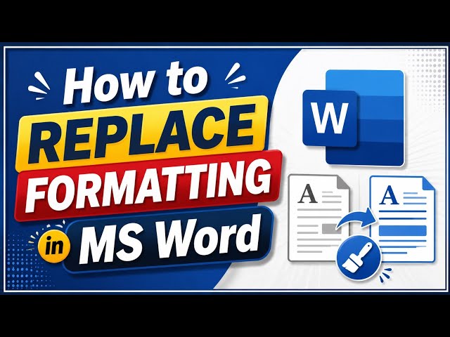 How to Replace Formatting in Ms Word 