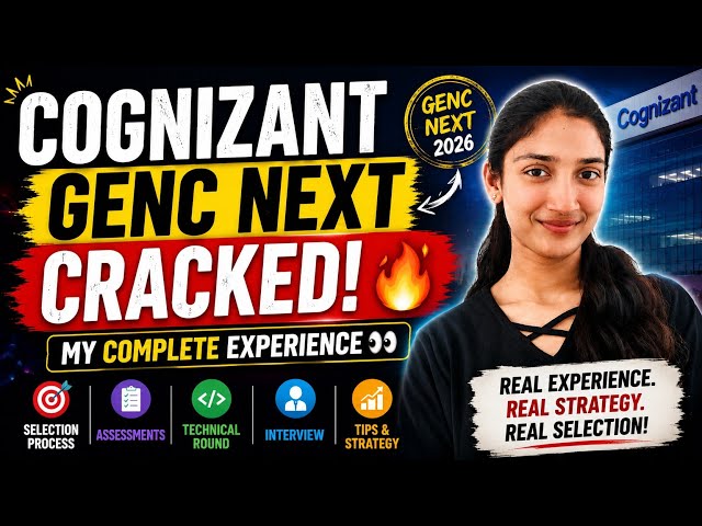 How I Cracked Cognizant GenC Next 🔥 | My Complete Placement Experience