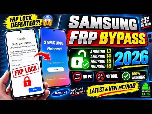 🚨 FRP LOCK DEFEATED?! 😱 Samsung FRP Bypass 2026 | Android 13–16 🔓 | Latest & New Method 