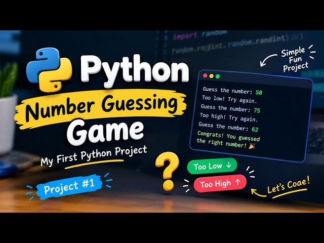 I Built a Number Guessing Game in Python | Beginner Project#1 |Tsukuru