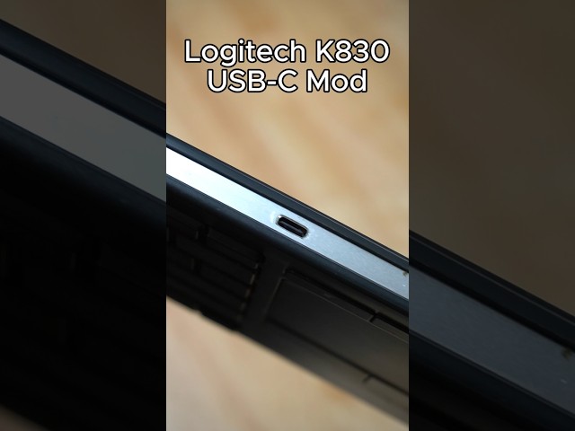 Logitech K830 USB-C Mod: Ditching Micro-USB for Good #Logitech #K830 #USBC #KeyboardMod #Keebio #DIY