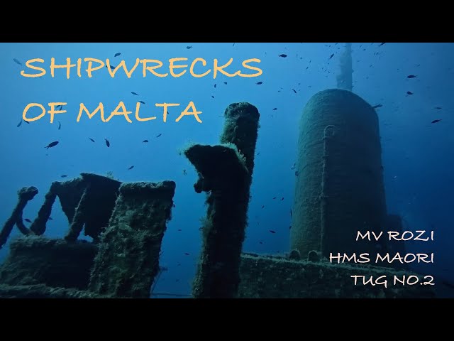 Scuba Diving Malta Shipwrecks (MV Rozi, HMS Maori, Tug No.2)