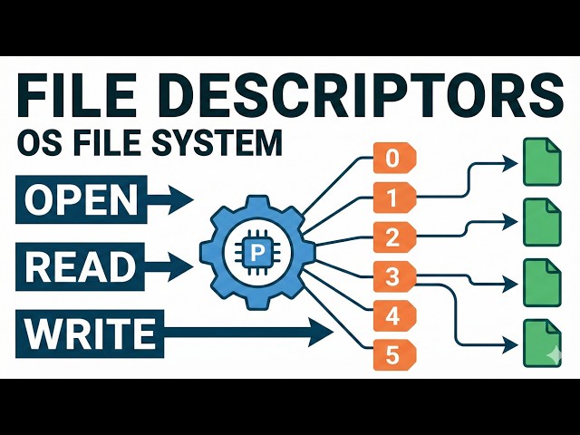 4.10 File Descriptors Explained  | File System Interface in Linux & Operating Systems | OS