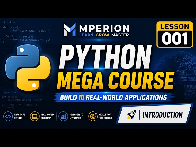 001. Python Course Introduction | The Python Mega Course: Build 10 Real-World Applications