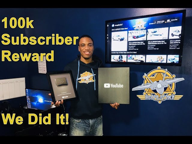 AcePilot2k7 Unboxing Silver Play Button 100,000 Subscriber Reward & Office Room Tour