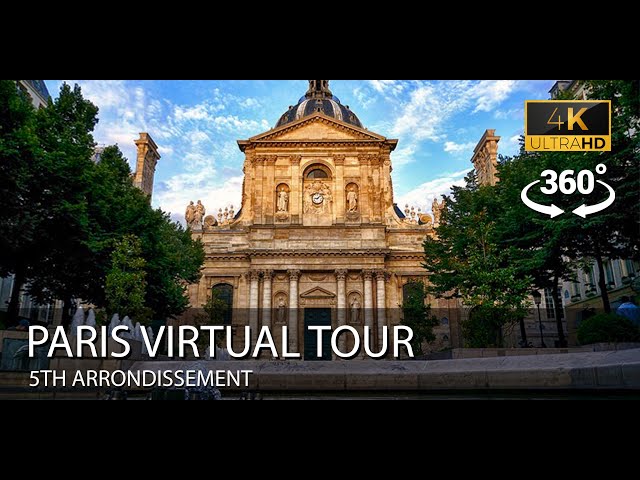 WALKING IN PARIS 5TH ARRONDISSEMENT  360 4K