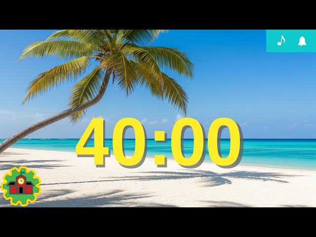 40 Minute Classroom Countdown Timer with Piano Music - Relaxing Summer