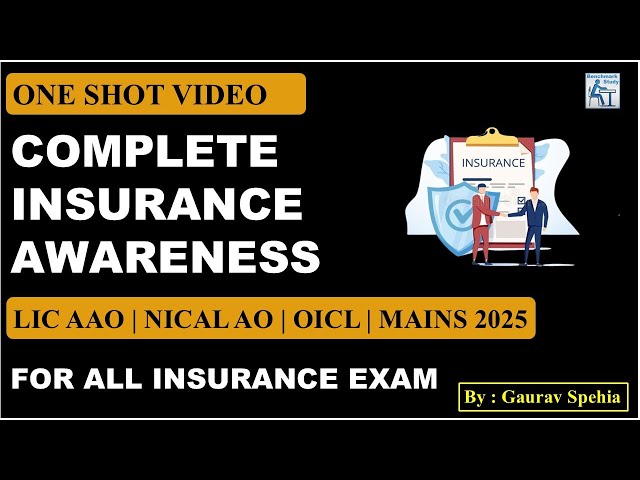 Complete Insurance Awareness for LIC AAO | NIACL AO | All Insurance Exams | Insurance Capsule 2025