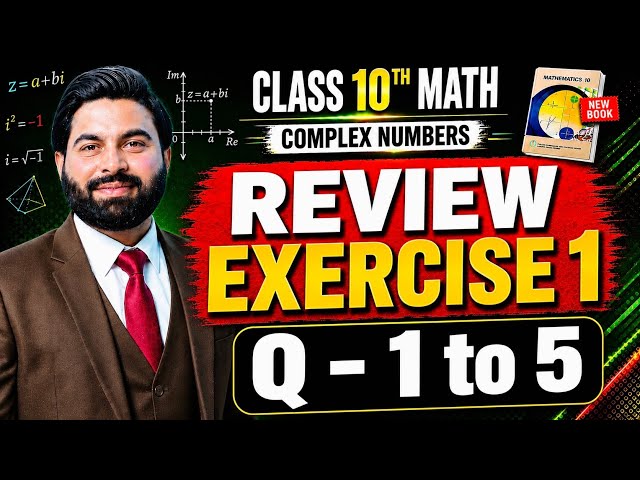 Class 10th Math New Book Ch 1 Review Exercise 1 Question 1 to 5 -10 Class Math Review Exercise 1