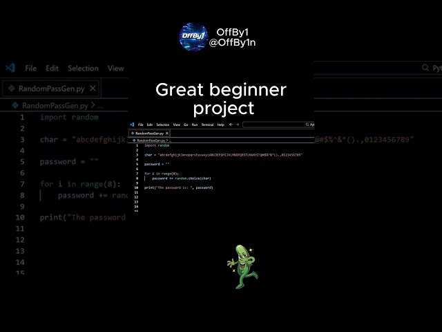 Python Beginner Project: Random Password Generator
