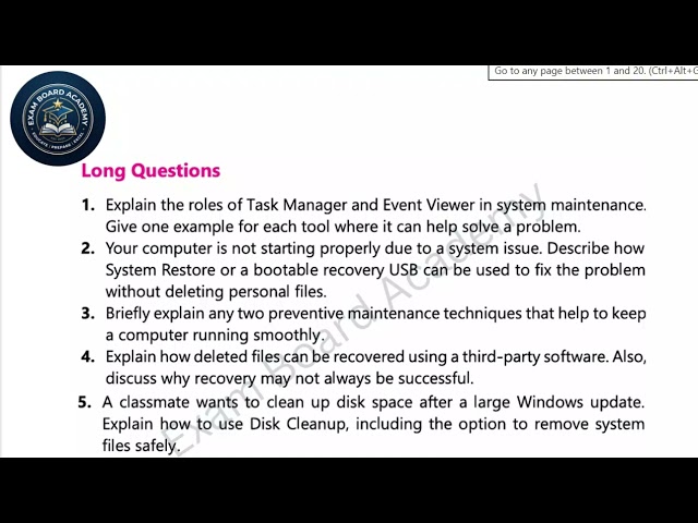 Chapter 2 Exercise Solution | MCQs, Short & Long Questions | Class 10 Computer Science