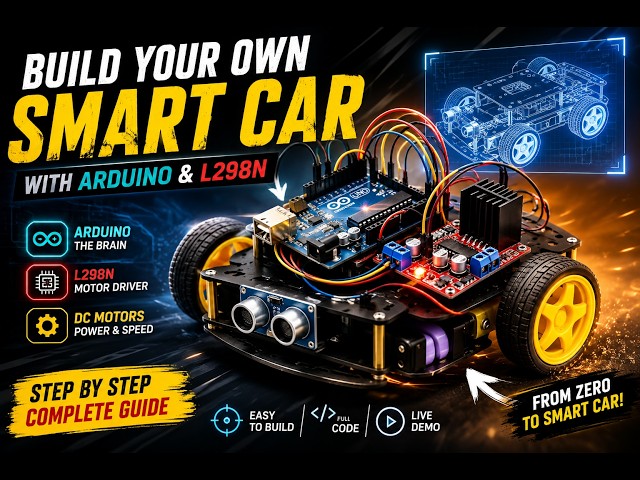 Build Your Own Arduino Smart Car | L298N Motor Driver + DC Motors | Step-by-Step Tutorial