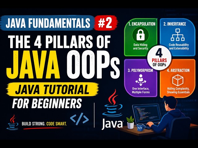 Java Fundamentals #2: The 4 Pillars of Java OOPs | Java Tutorial for Beginners #java #javatutorial