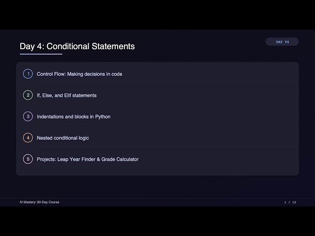 Day 4: Conditional Statements in Python — Complete Beginner Tutorial