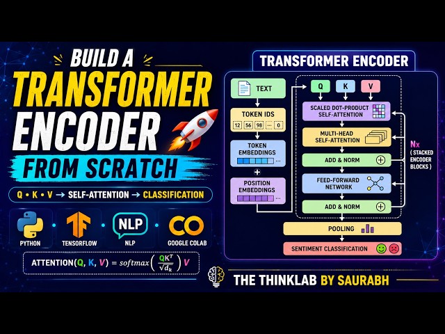 🚀 **Build a Transformer Encoder from Scratch with Python | Complete NLP Project in Google Colab**