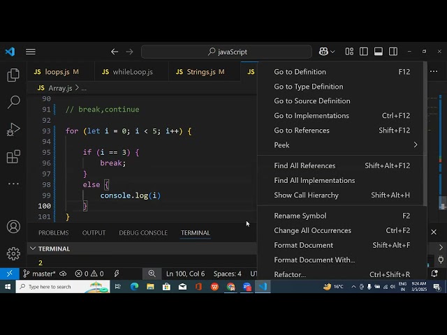 🚀 Nested For Loops Explained | Break & Continue in JavaScript