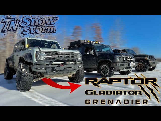 Bronco Raptor, Jeep Gladiator & Ineos Grenadier CONQUER Ice Mountain
